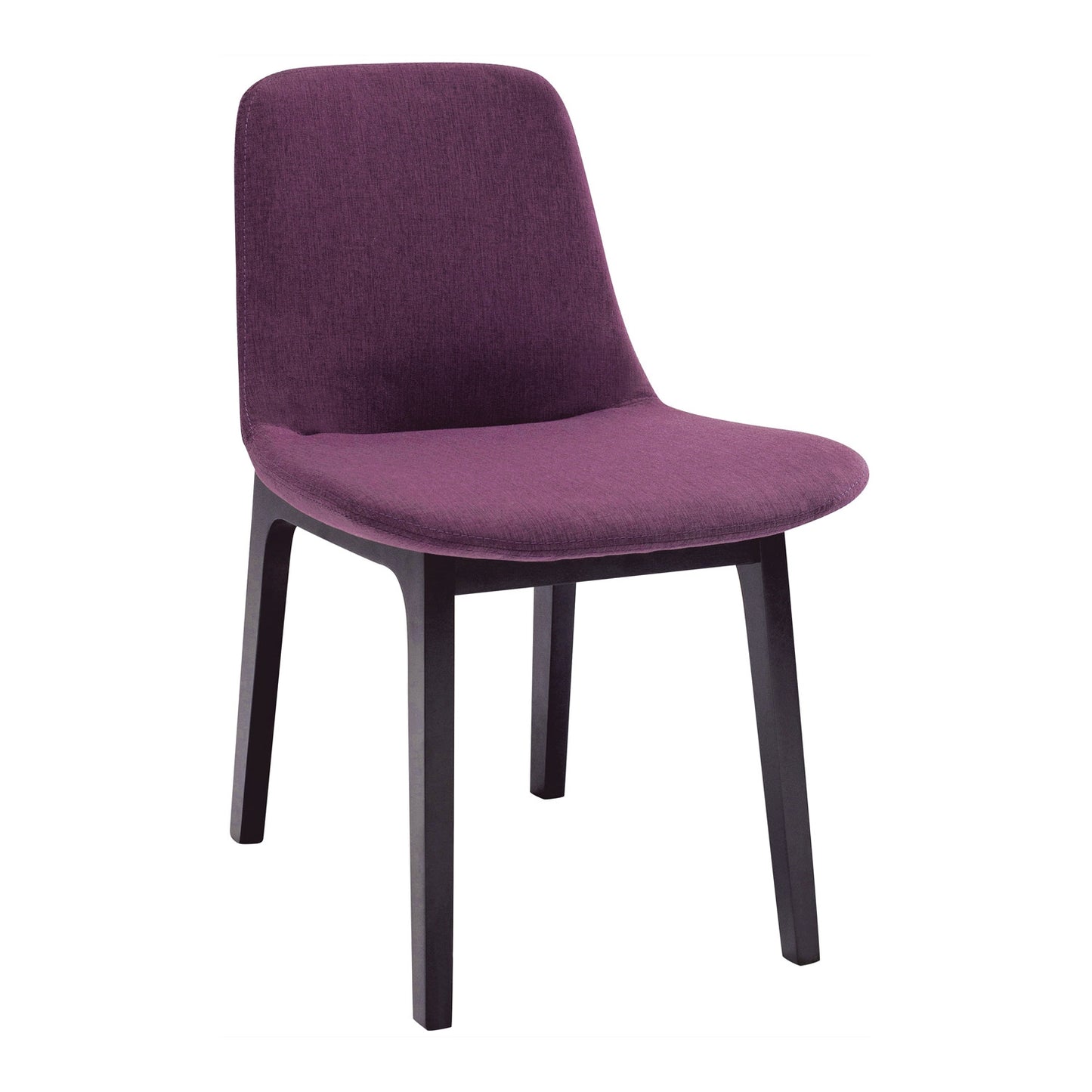 AURORA Dining Chair - Black Leg, Violet Seat