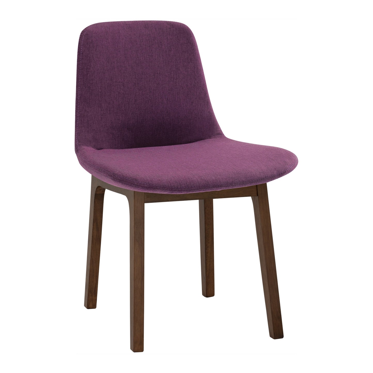 AURORA Dining Chair - Cocoa Leg, Violet Seat
