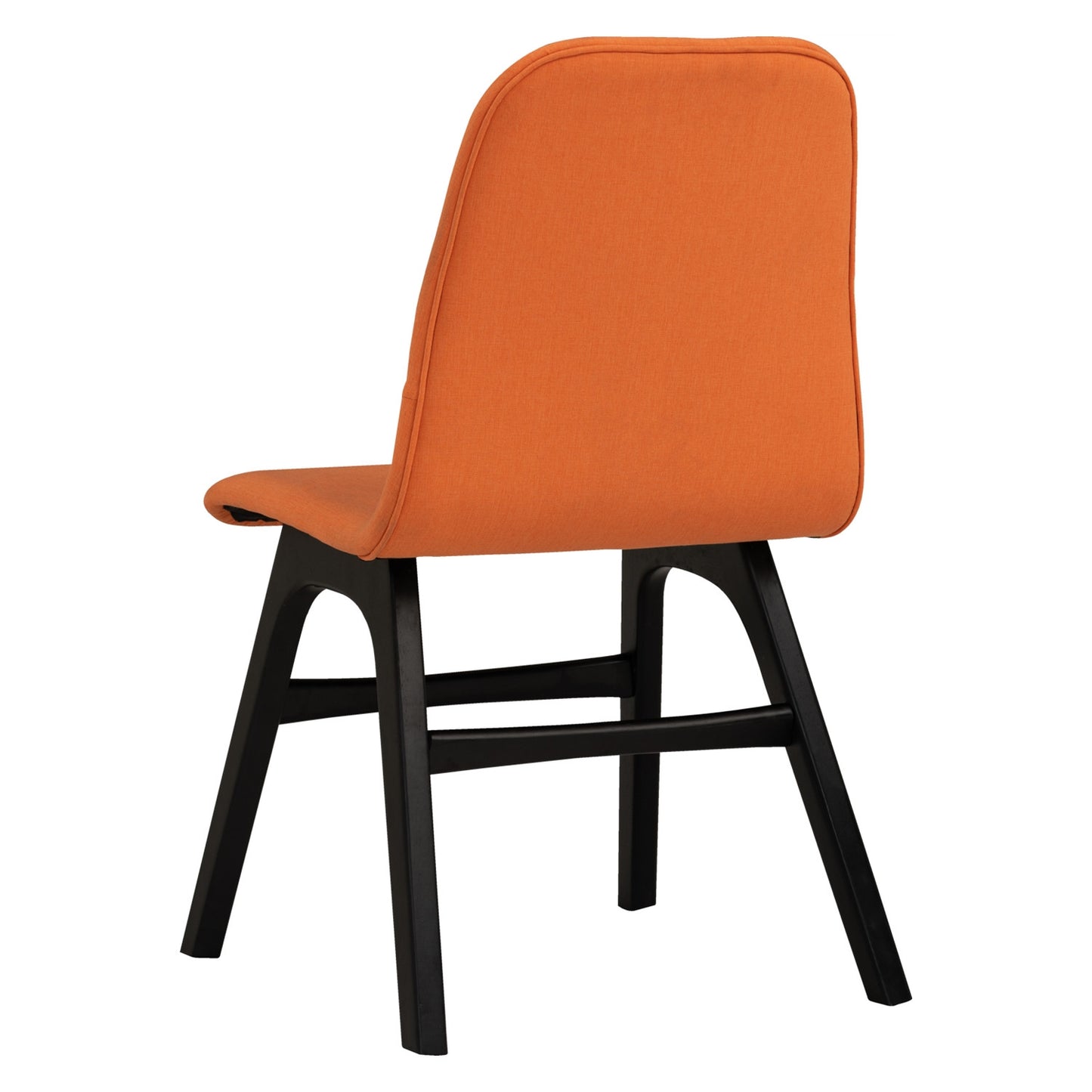AVA Dining Chair - Black Wood Leg, Tangerine Seat