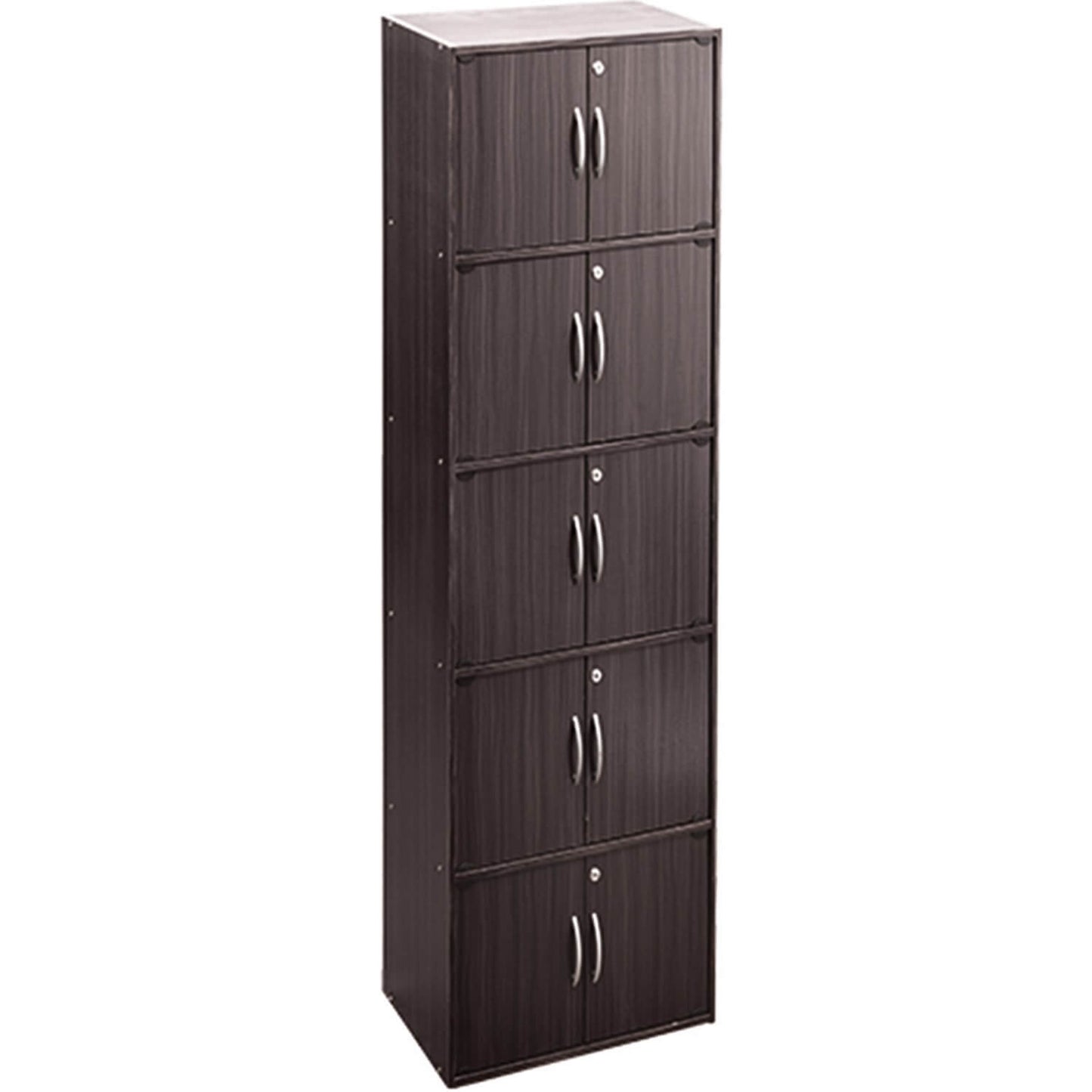 CODEY 10 Door Storage Box With Lock - Light Cappuccino
