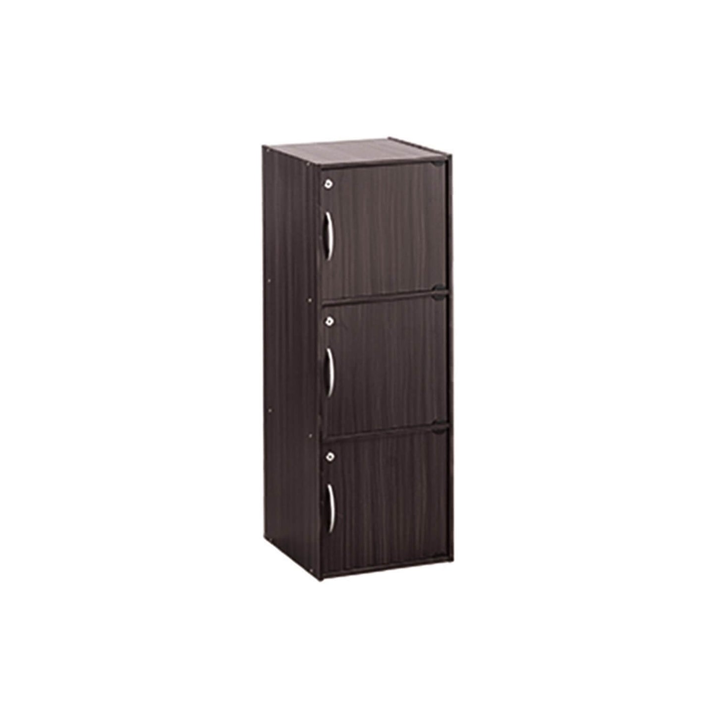 CODEY 3 Door Storage Box With Lock - Light Cappuccino