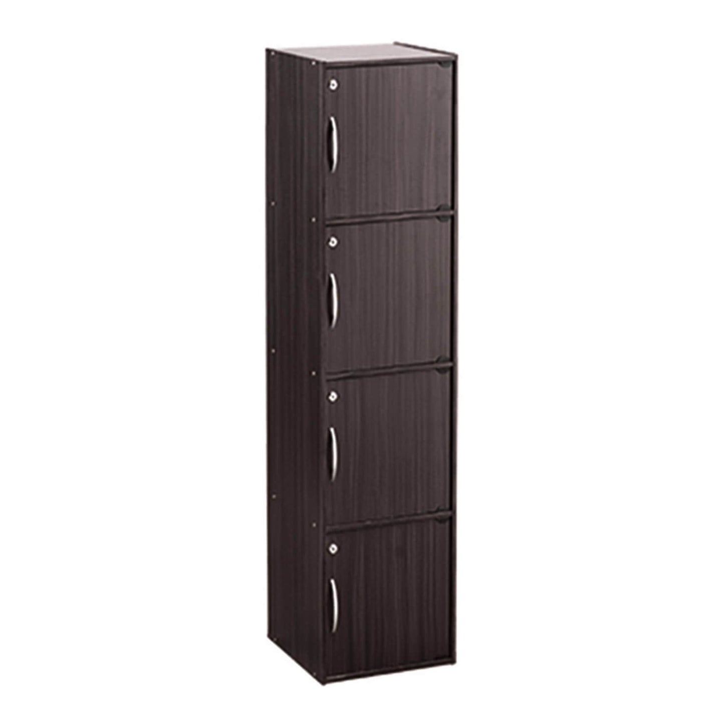 CODEY 4 Door Storage Box With Lock - Light Cappuccino