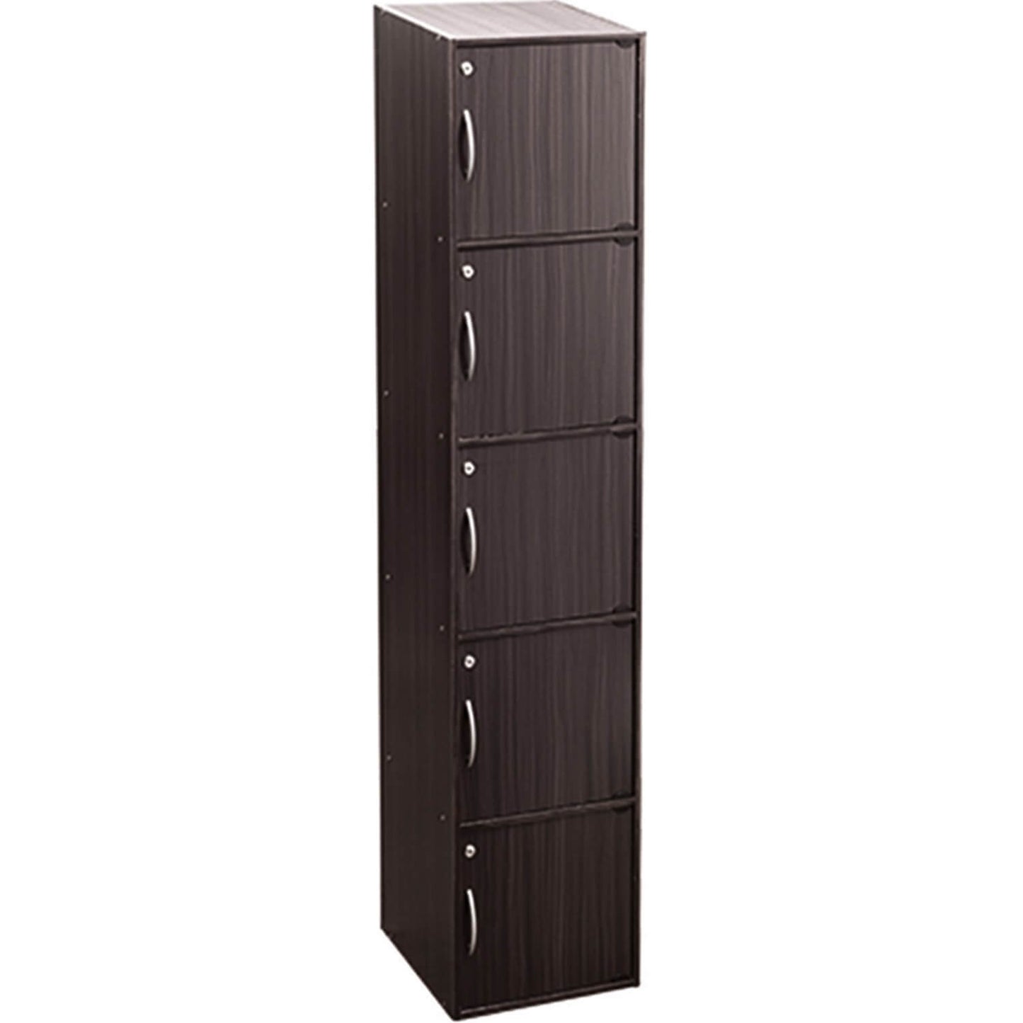 CODEY 5 Door Storage Box With Lock - Light Cappuccino