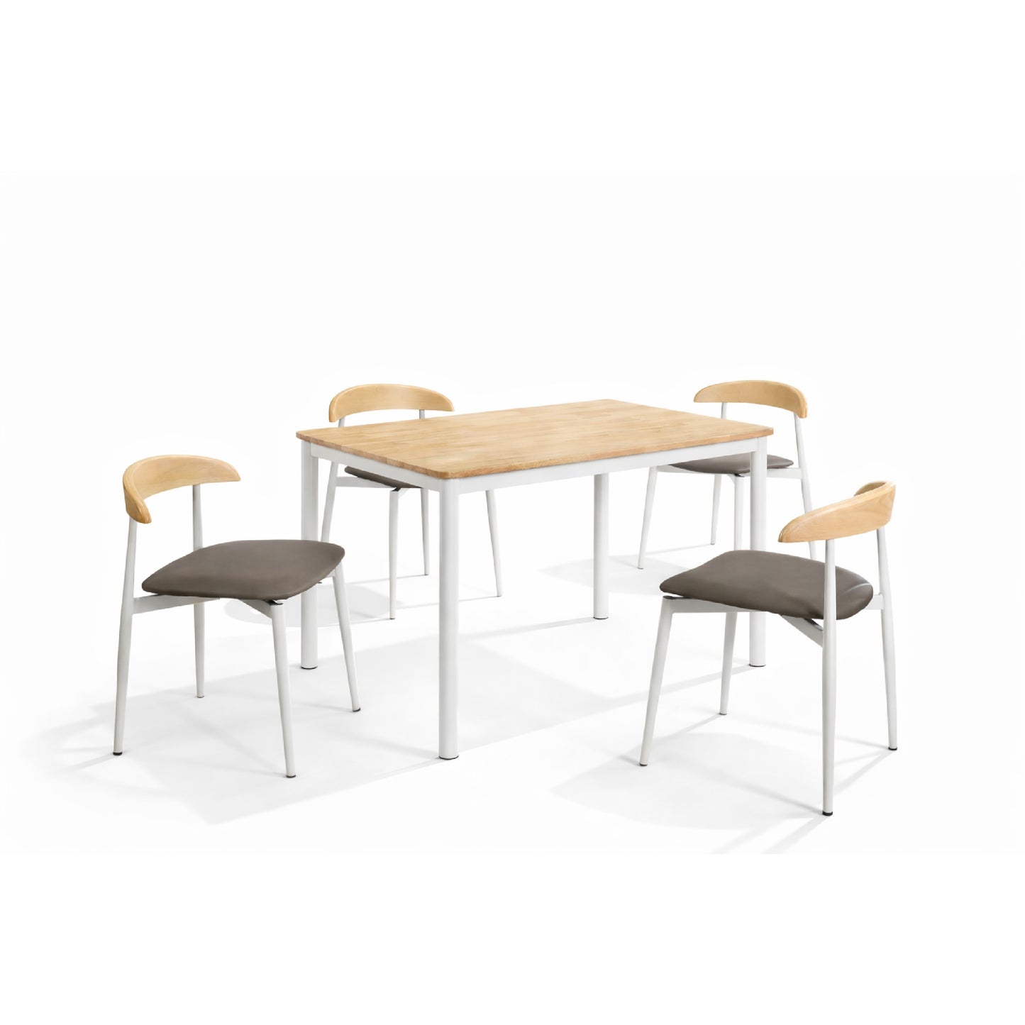 Dining Set ( 1 Havas Table + 4 Maxxim Chair ) - White
