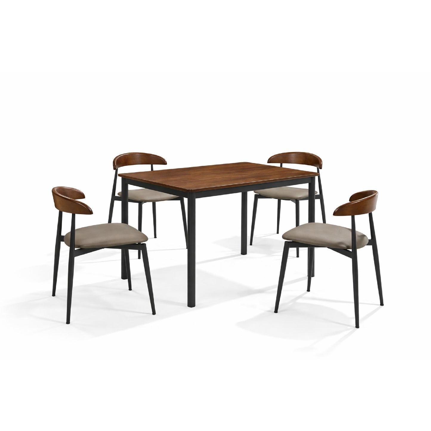 Dining Set ( 1 Havas Table + 4 Maxxim Chair ) - Black