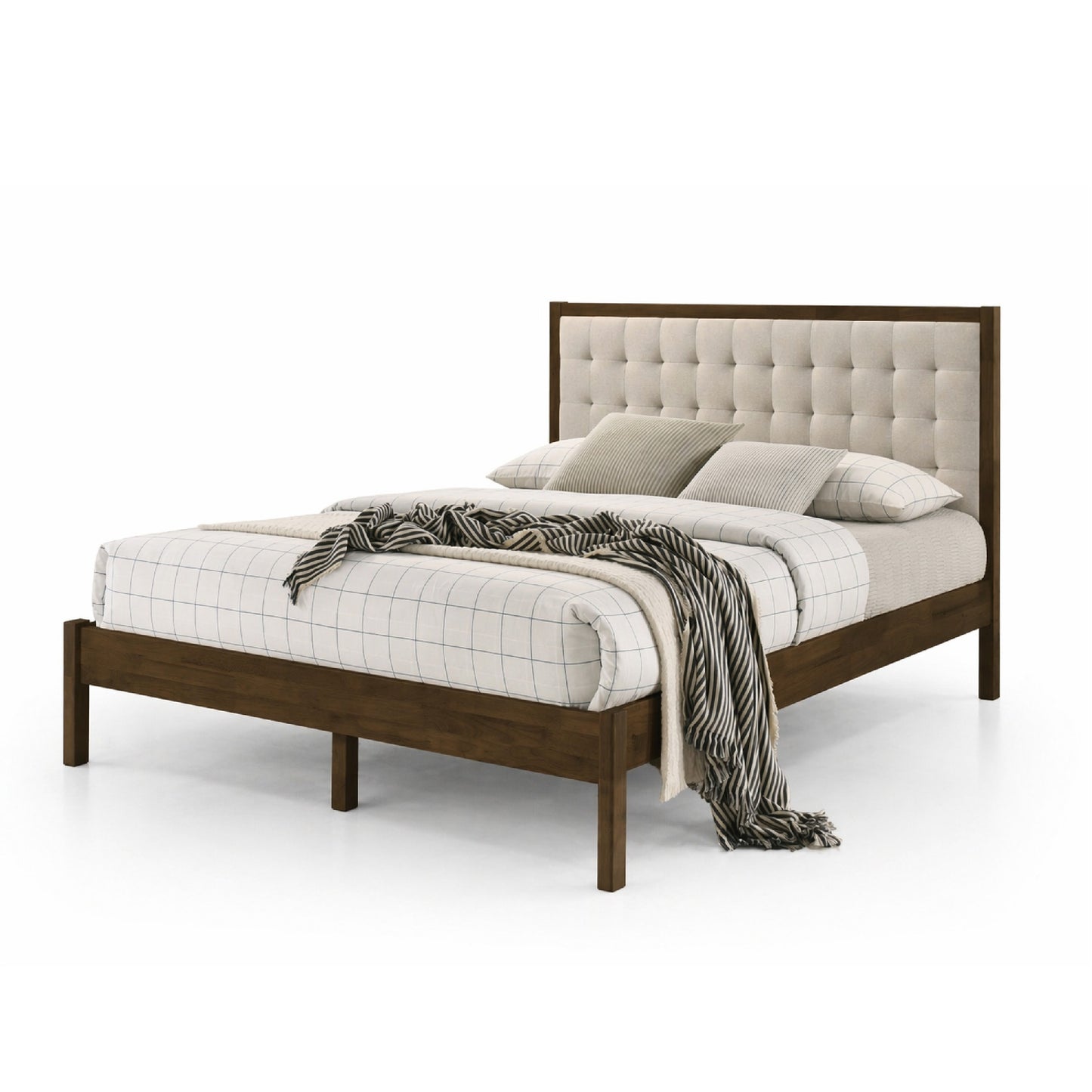 HESTER Bedframe - Walnut (Queen Size)