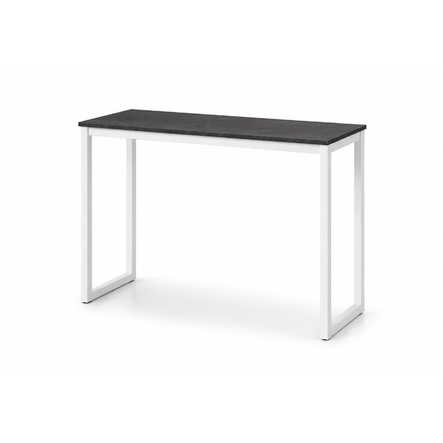 KRITY Console Table - White Leg, Grey Marble Grain Top