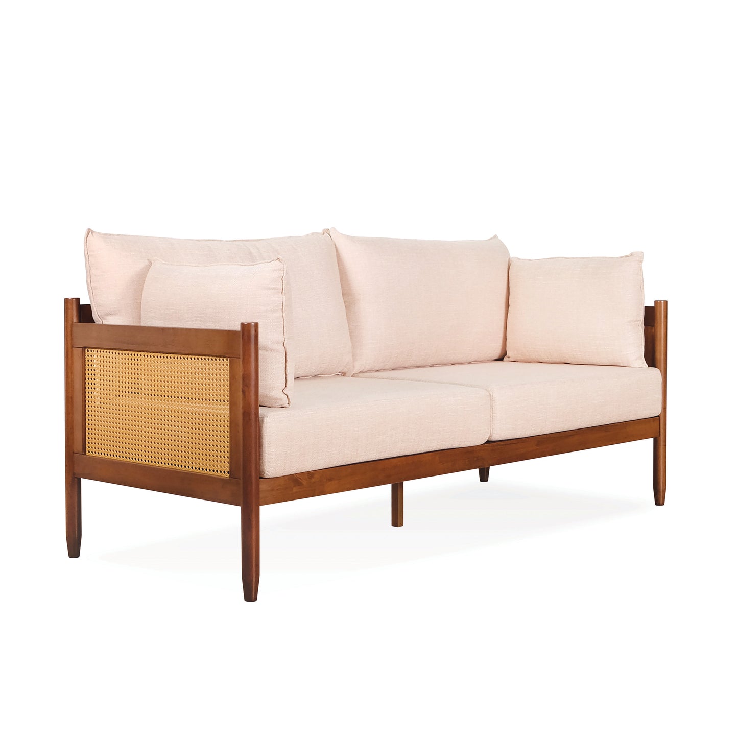 MEGAN 2 Seater Sofa - Medium Brown
