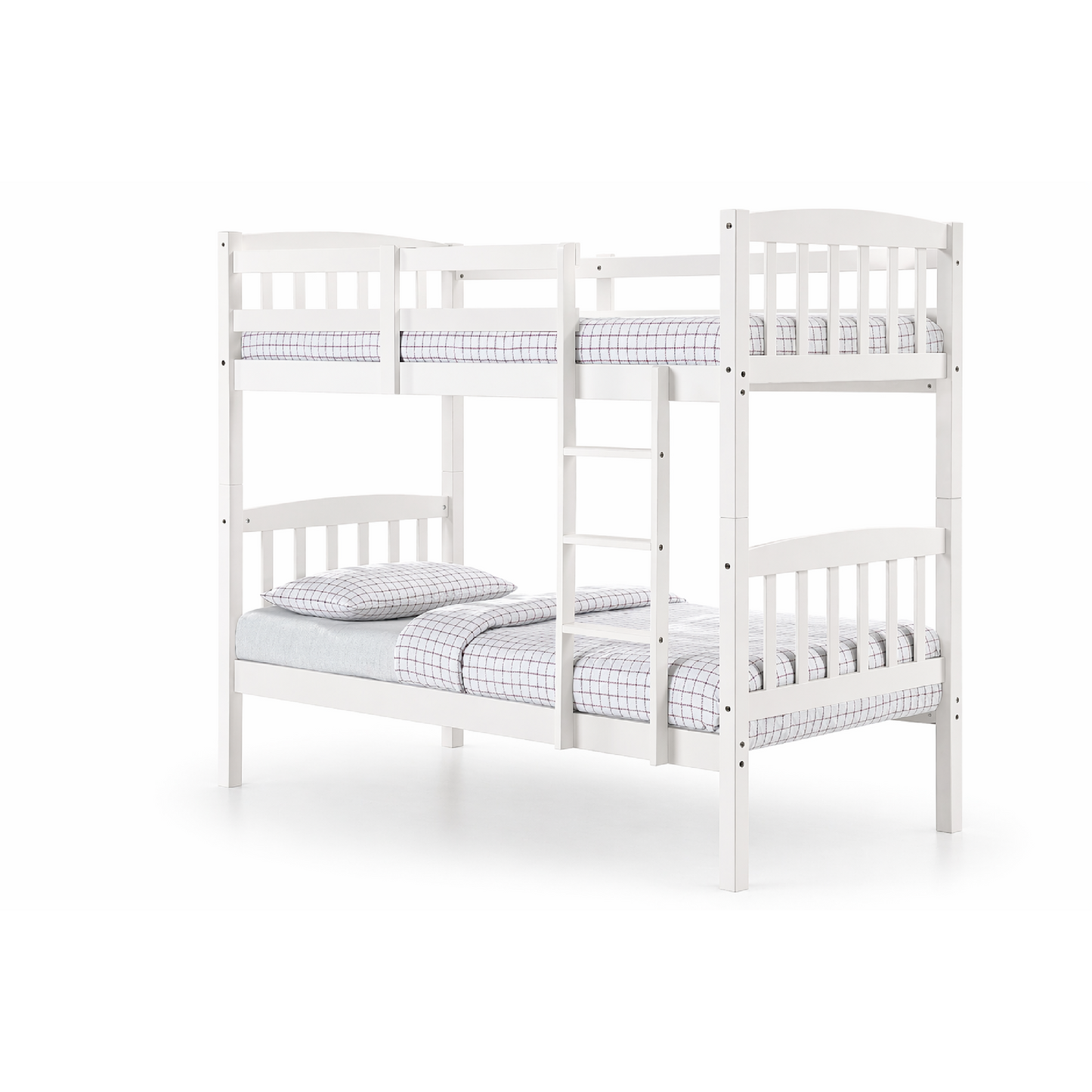 Motty Bunk Bedframe - White ( Single + Single Size )