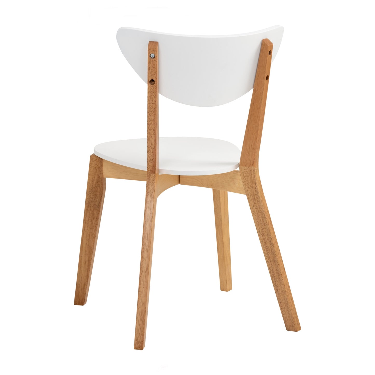NAIDA Dining Chair - Natural Frame, White Seat