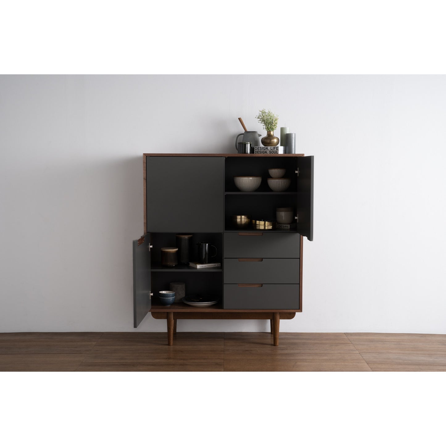 NAKULA Tall Cabinet - Walnut