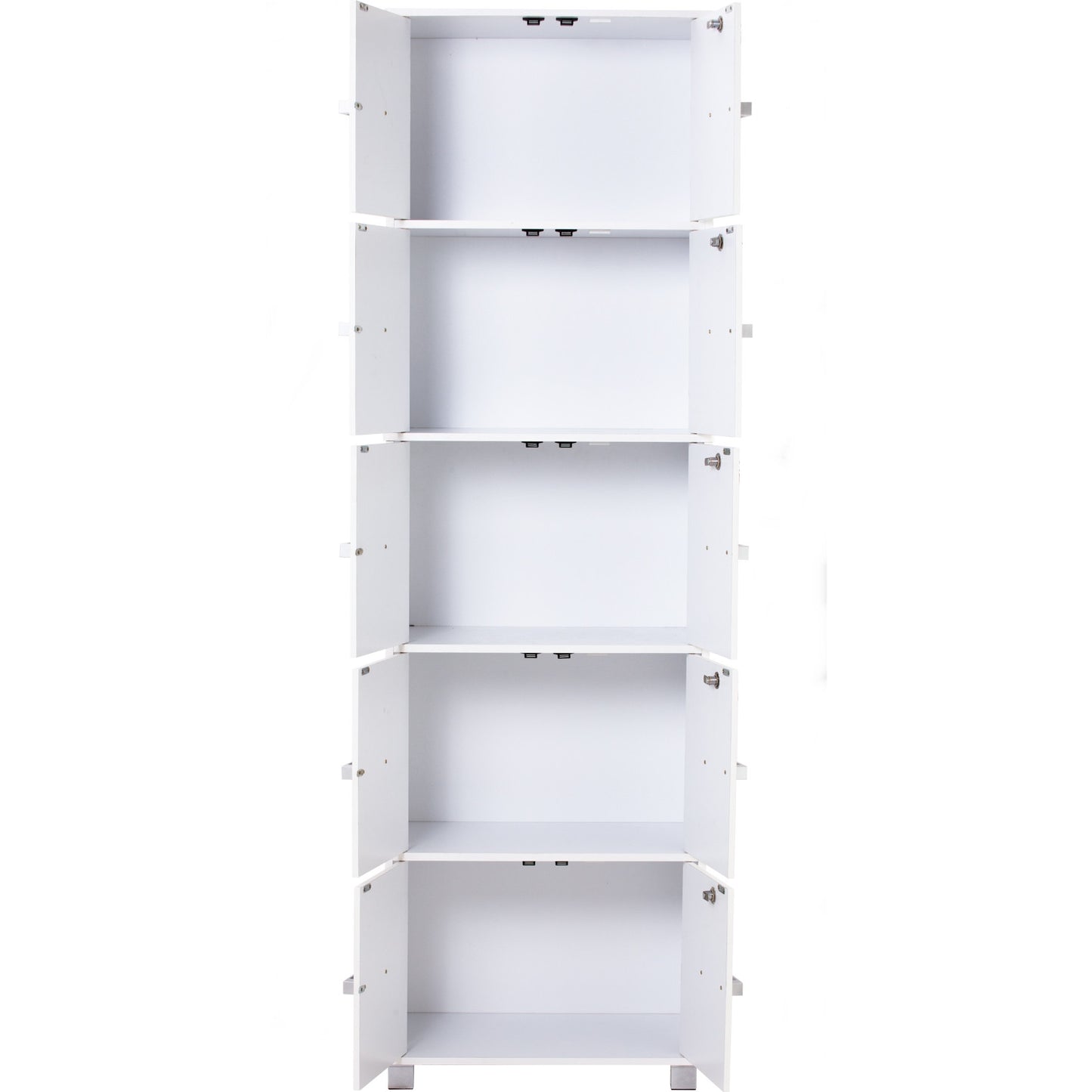 NAOMI 10 Door Storage Box With Lock - White