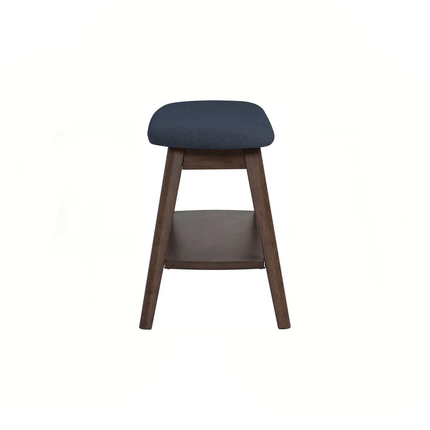 OZEL Bench - Cocoa Leg, Steel Blue Seat (900L) (Pet Friendly Fabric)