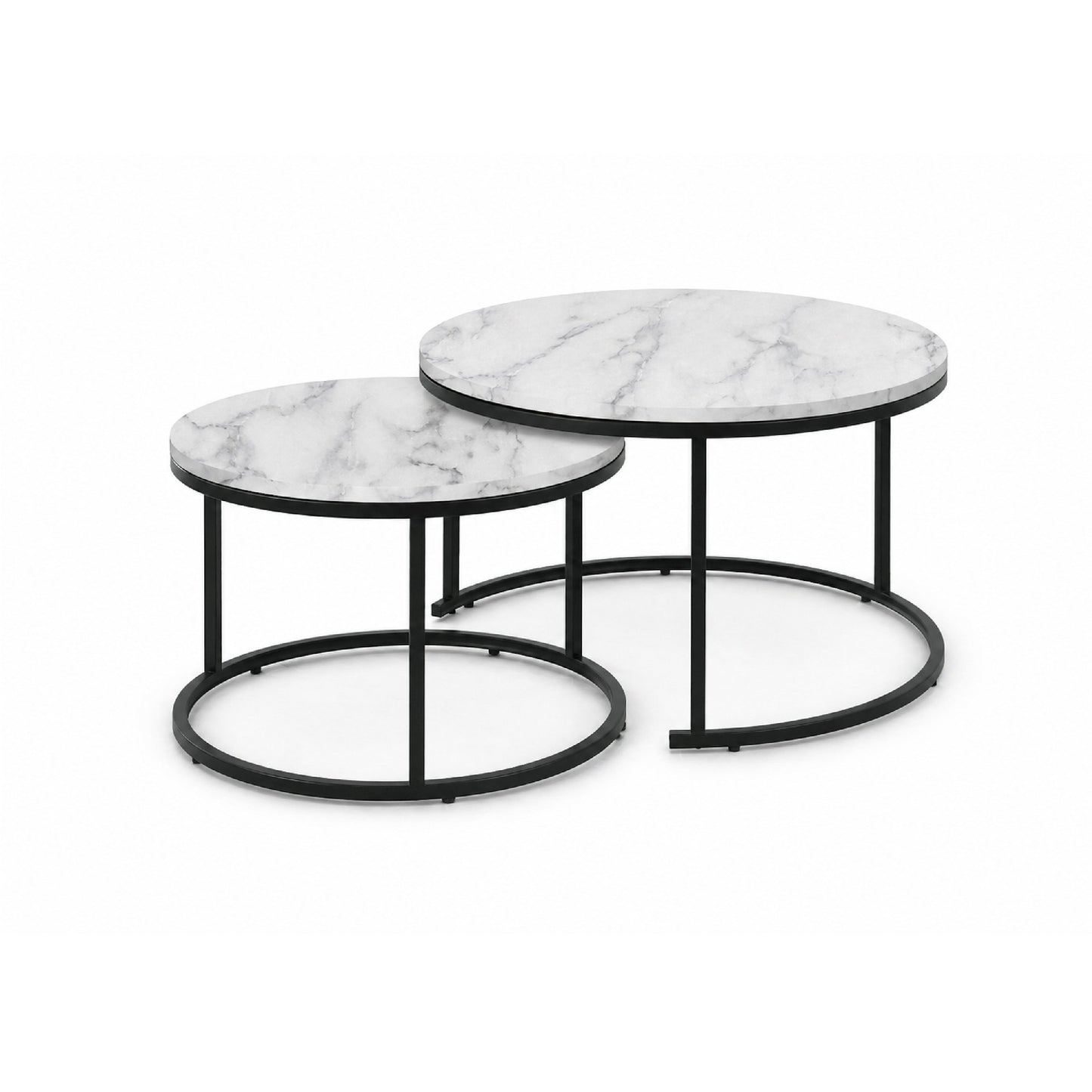PERRY Coffee Table 2 in 1 - White Marble Grain