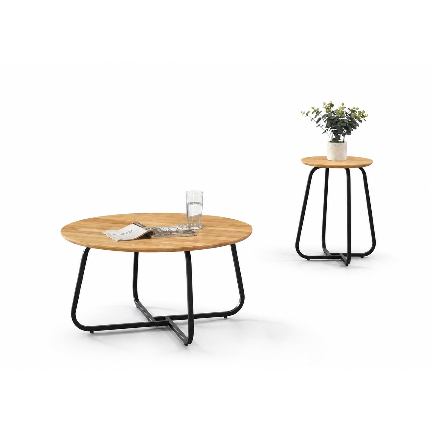 QUINTOS Coffee Table + Side Table - Natural
