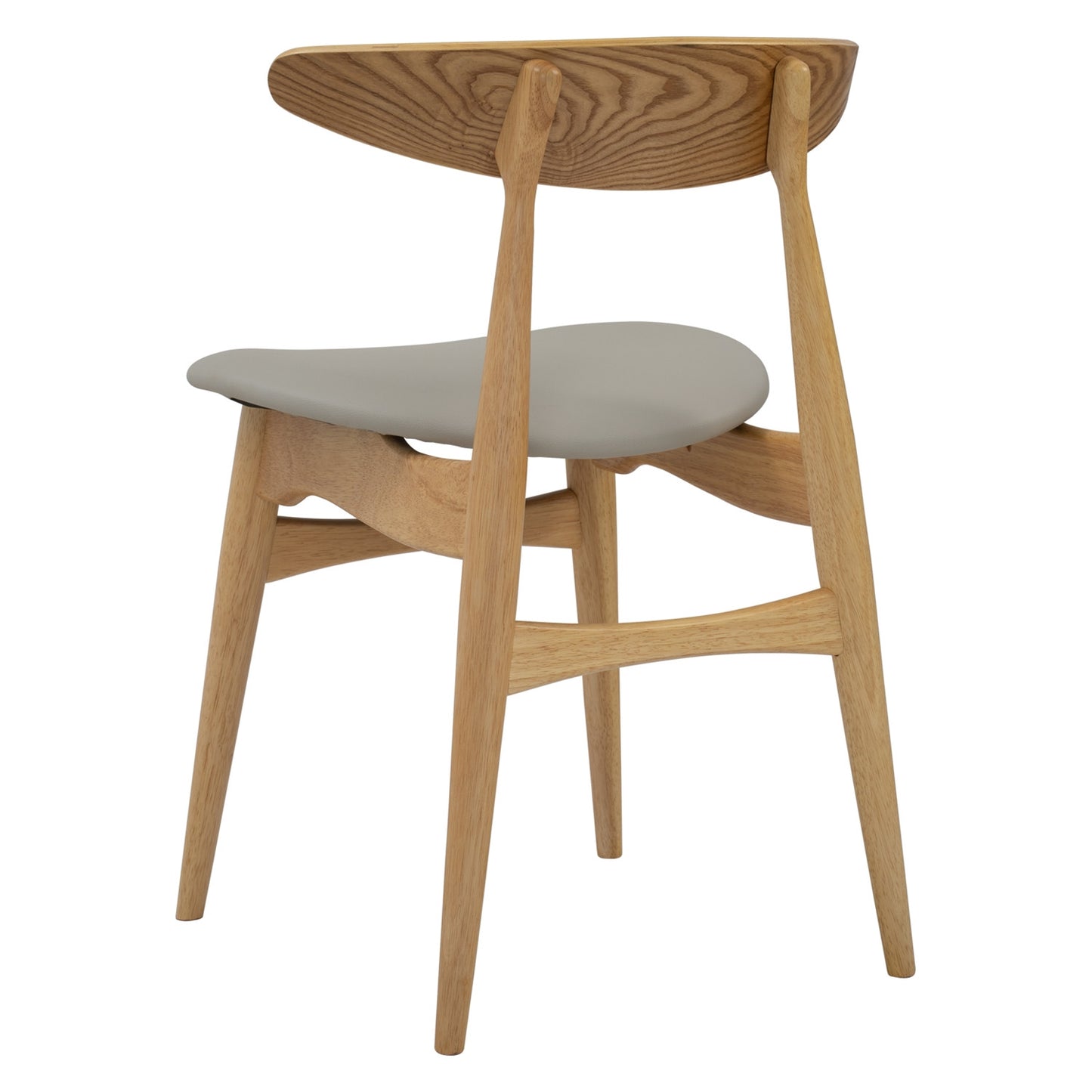 TRICIA Dining Chair - Natural Frame, Cream Seat