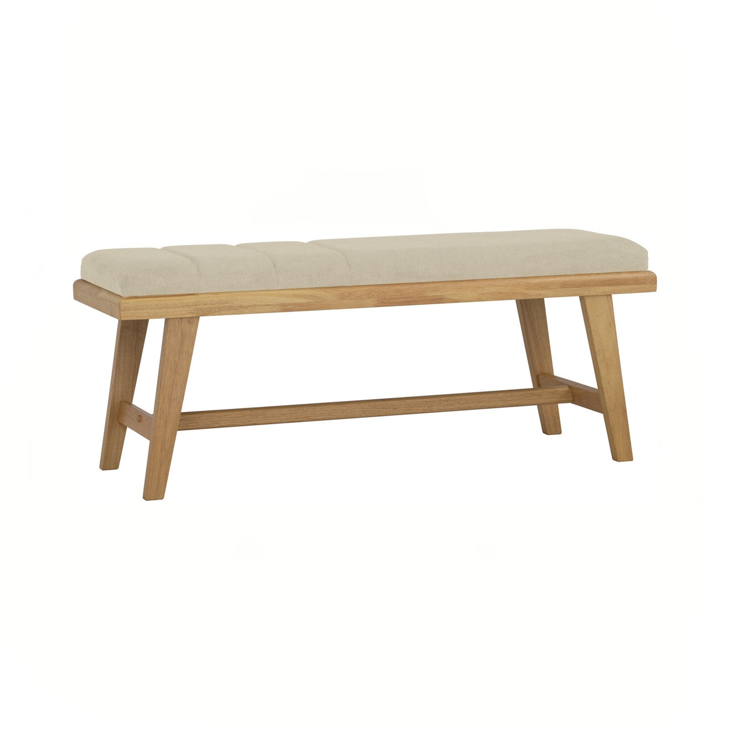 TOMIVA Bench - Natural Leg, Beige Seat (1150L) (Pet Friendly Fabric)