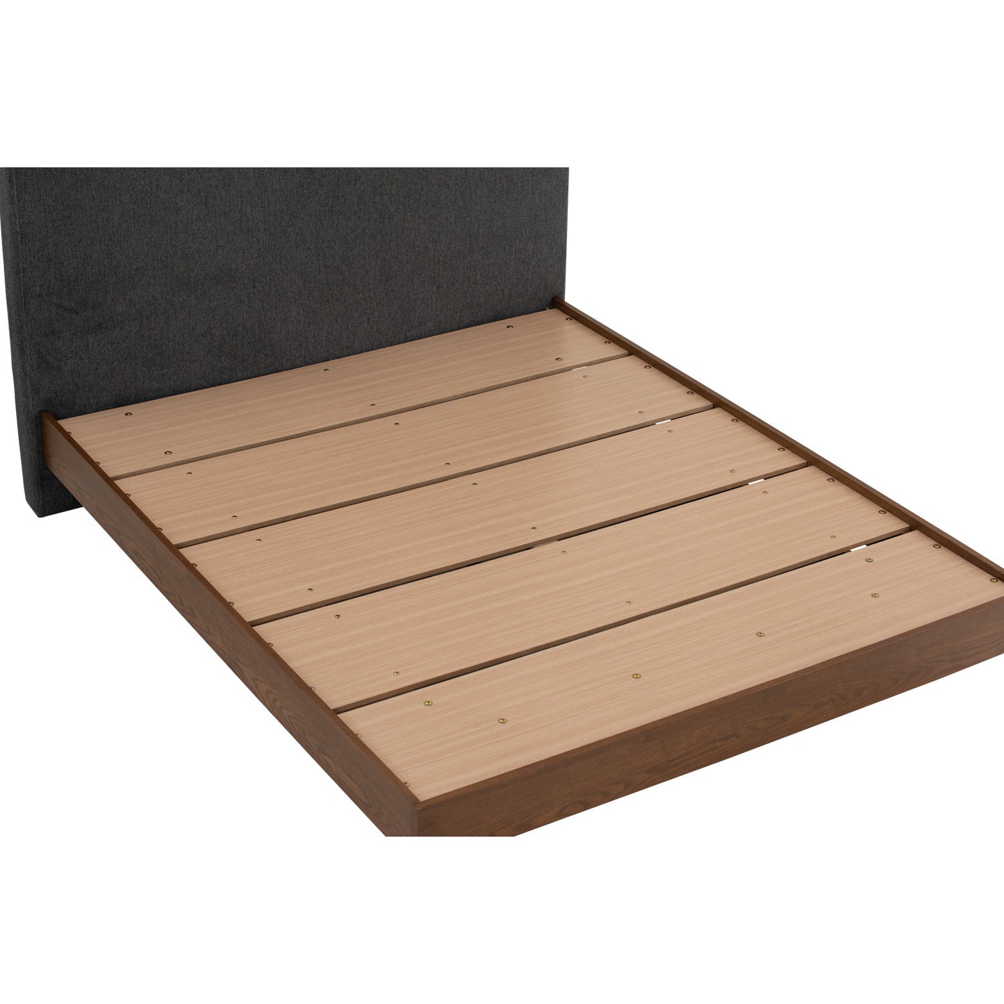 YUME Bedframe - Cocoa, Anthracite (Queen Size)