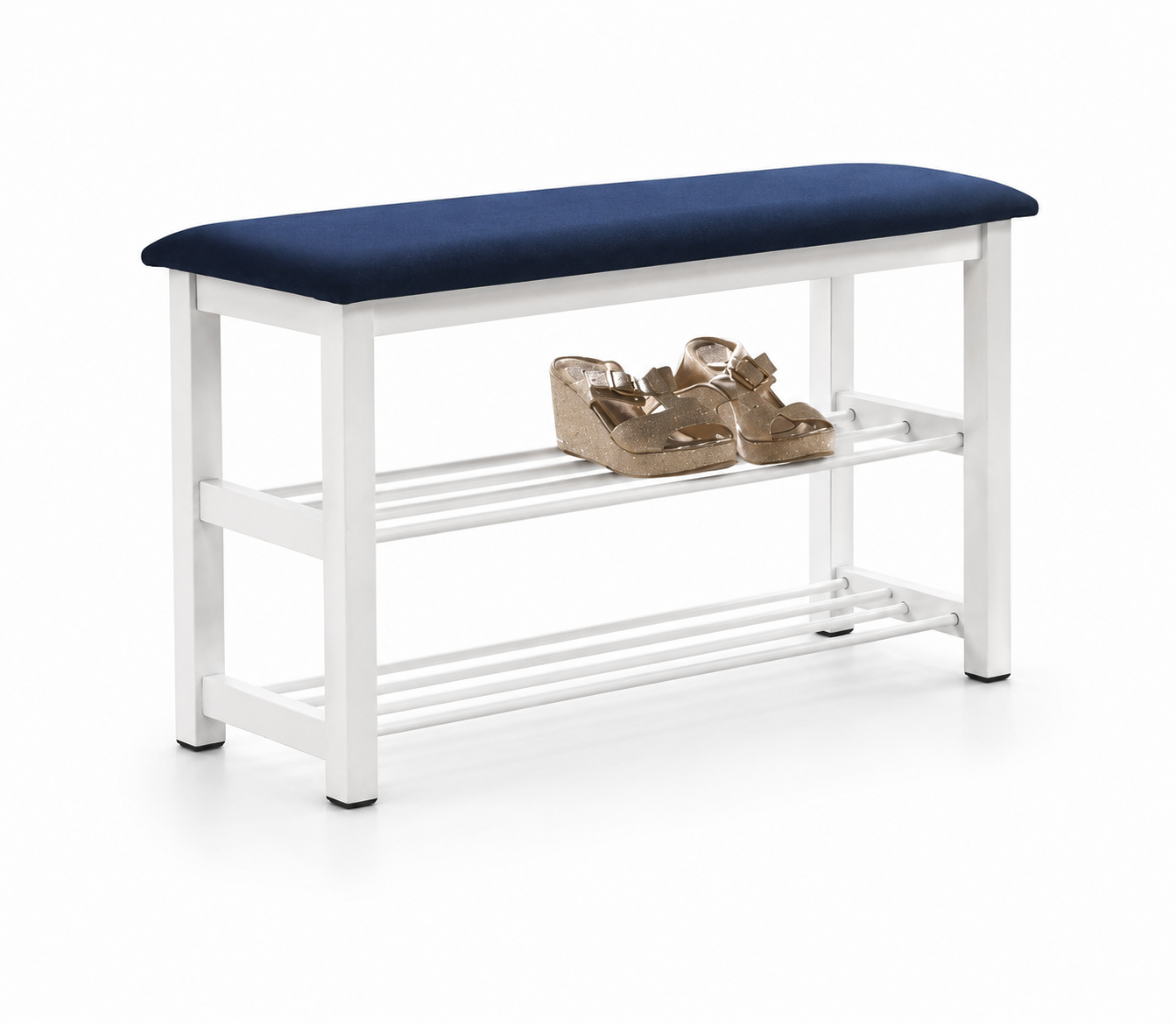 YUPI Bench - White Leg , Royale Blue Seat (805L)