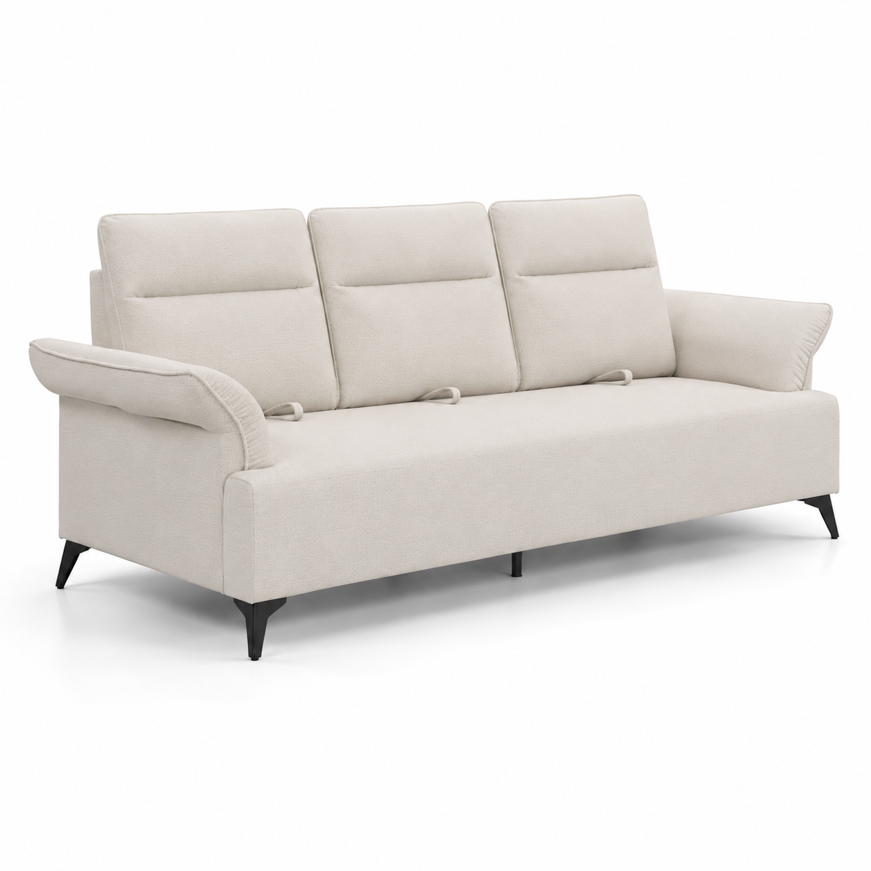 YUZEN 3 Seater Push Back Sofa (Easy Clean Fabric)