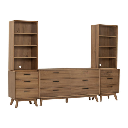 TORONTO Living Set - 2 Bookcase + 2 Side Table + Sideboard (1550L)