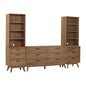 TORONTO Living Set - 2 Bookcase + 2 Side Table + Sideboard (1550L)
