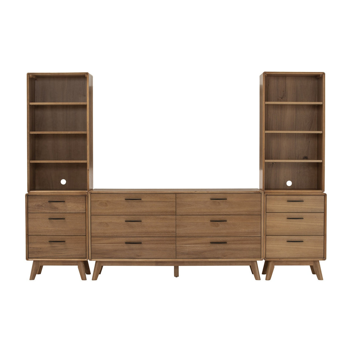 TORONTO Living Set - 2 Bookcase + 2 Side Table + Sideboard (1550L)