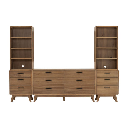 TORONTO Living Set - 2 Bookcase + 2 Side Table + Sideboard (1550L)