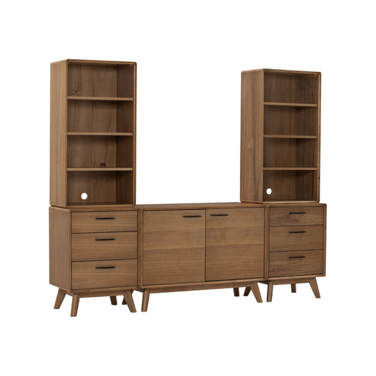 TORONTO Living Set - 2 Bookcase + 2 Side Table + Sideboard (1090L)