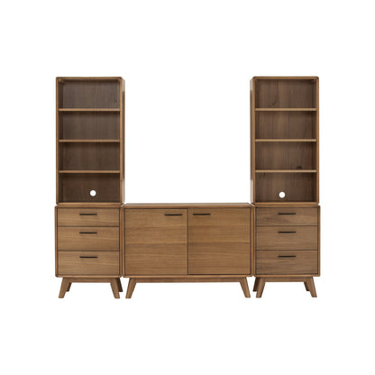 TORONTO Living Set - 2 Bookcase + 2 Side Table + Sideboard (1090L)