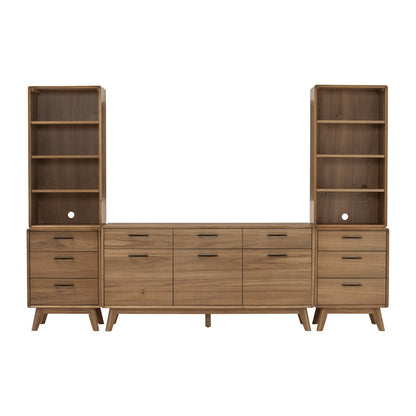 TORONTO Living Set - 2 Bookcase + 2 Side Table + Sideboard (1600L)