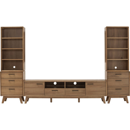 TORONTO Living Set - 2 Bookcase + 2 Side Table + TV Cabinet