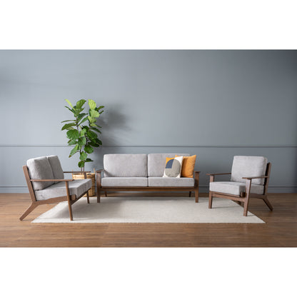 ATIVA 3 Seater Sofa - Walnut Frame