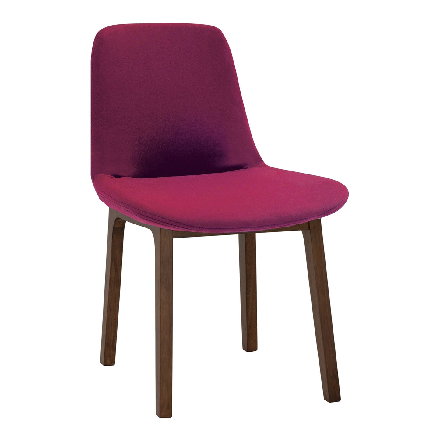 AURORA Dining Chair - Cocoa Leg, Ruby Seat