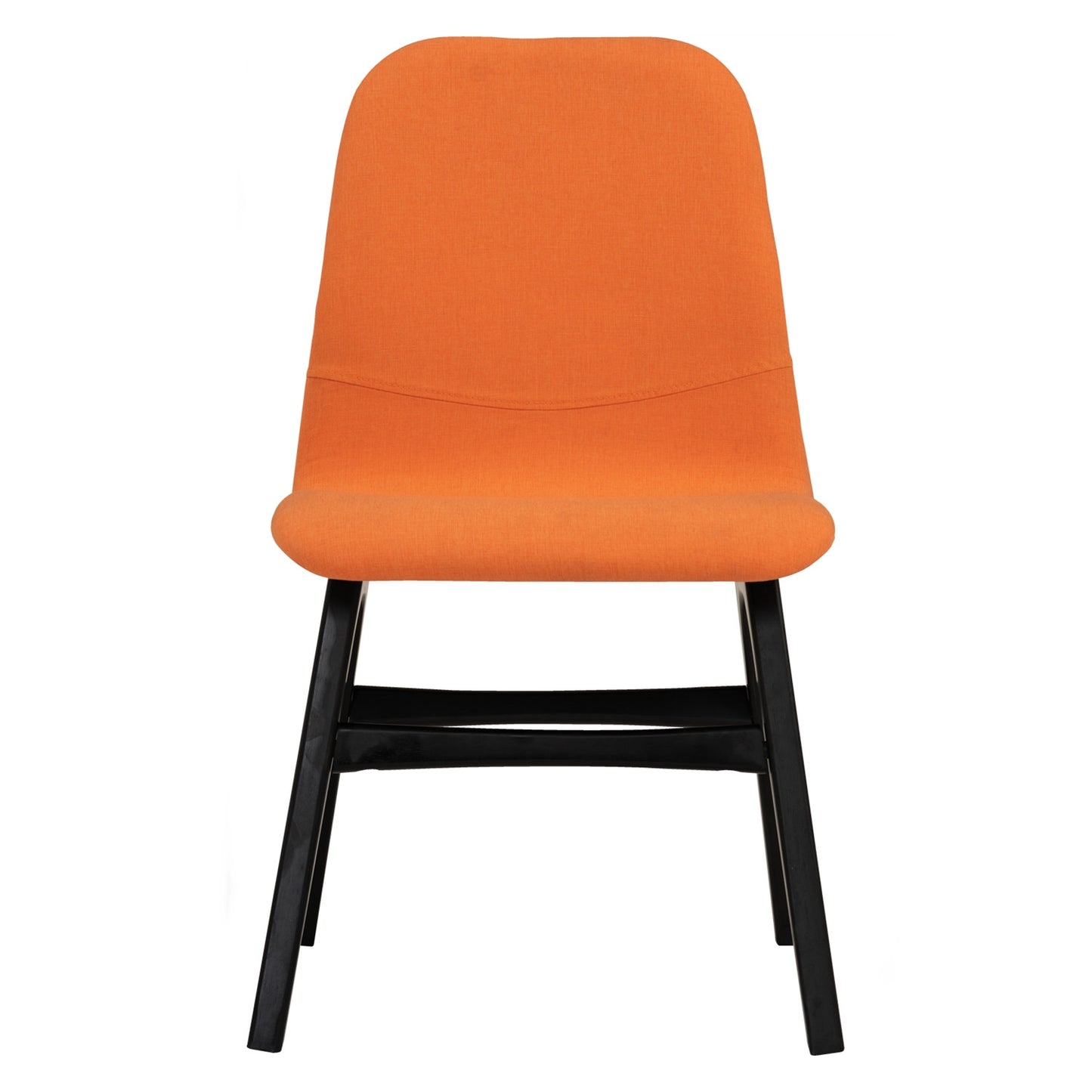 AVA Dining Chair - Black Wood Leg, Tangerine Seat