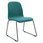 AVA Dining Chair - Black Metal Leg, Emarald Seat