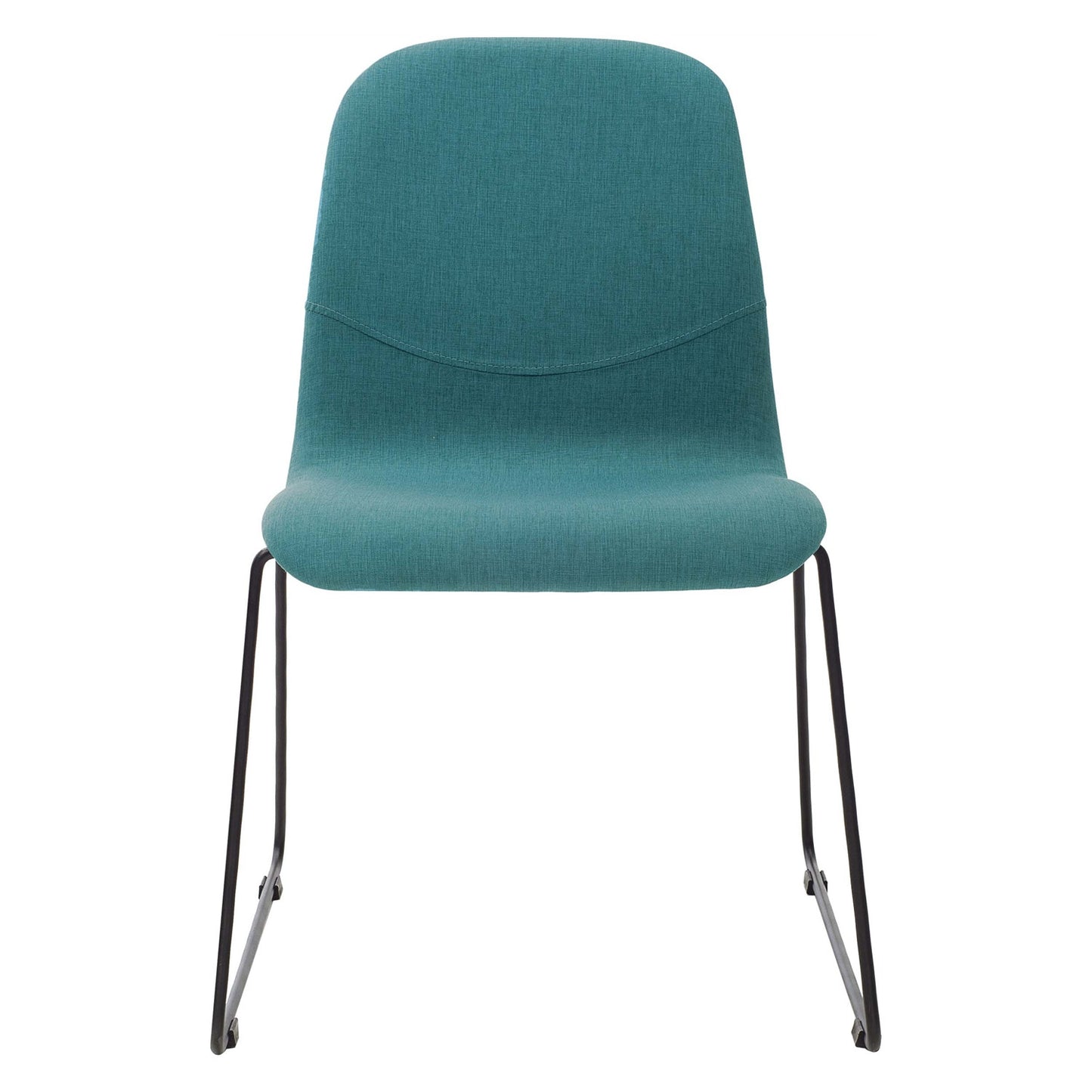AVA Dining Chair - Black Metal Leg, Emarald Seat