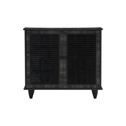 ALMO 2 Door Shoe Cabinet - Black