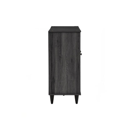 ALMO 3 Door Shoe Cabinet - Black
