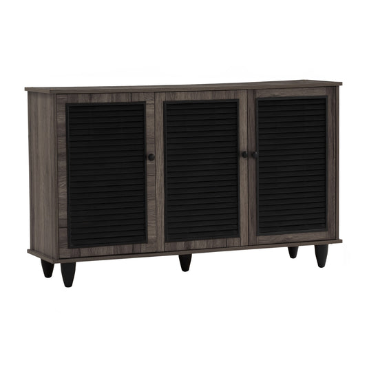 ALMO 3 Door Shoe Cabinet - Fleton Oak