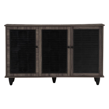 ALMO 3 Door Shoe Cabinet - Fleton Oak