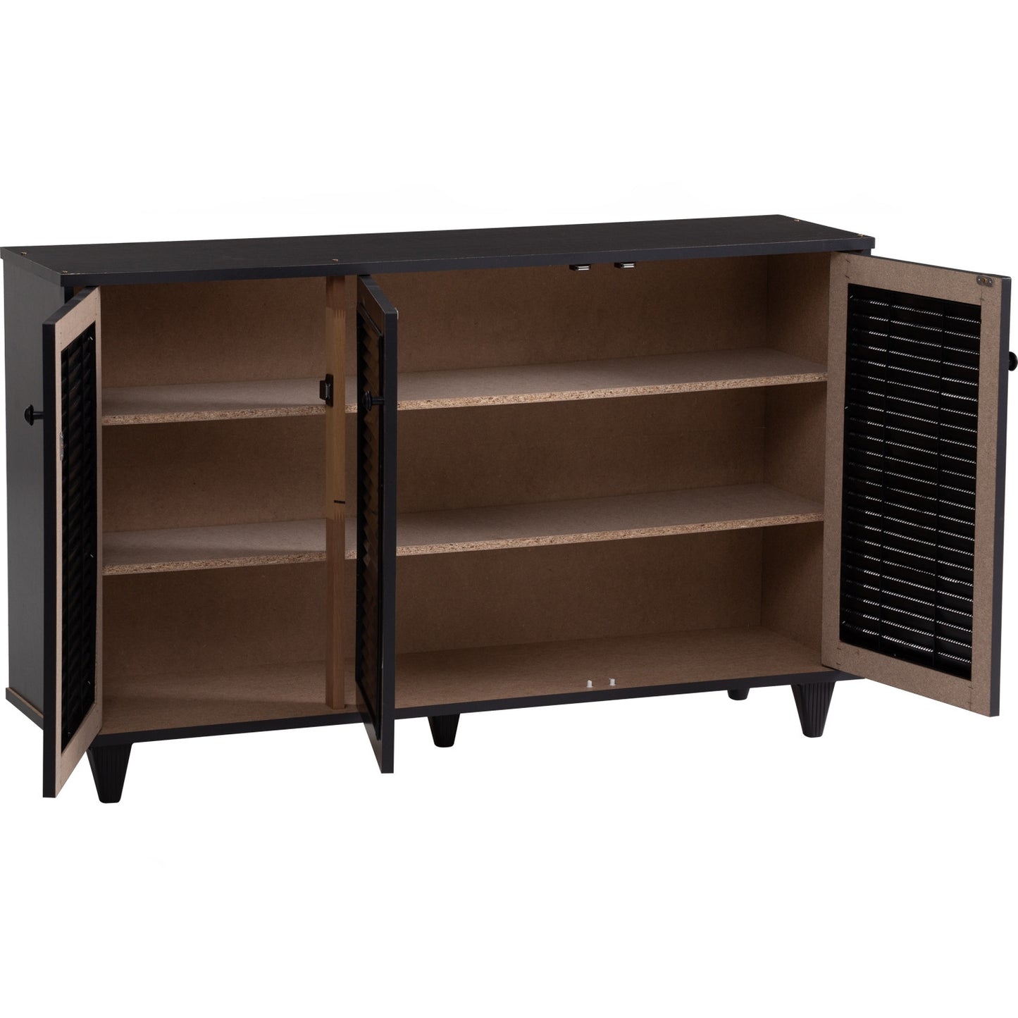 ALMO 3 Door Shoe Cabinet - Light Cappuccino
