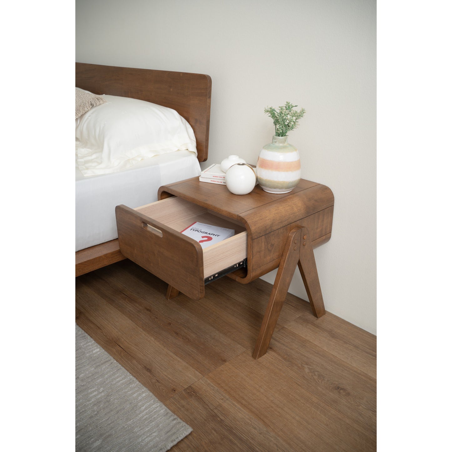 ANGUS Bed Side Table - Cocoa