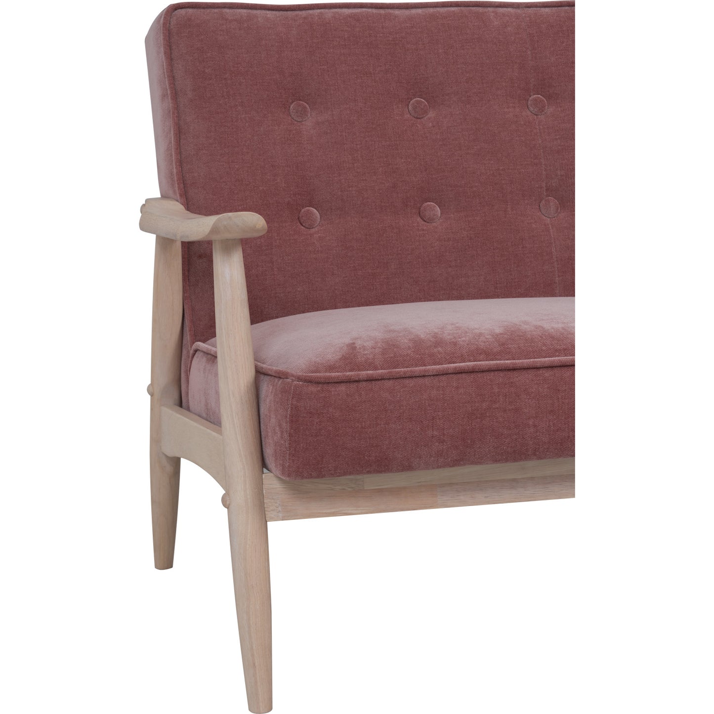 BAJA 1 Seater Sofa - White Wash Frame