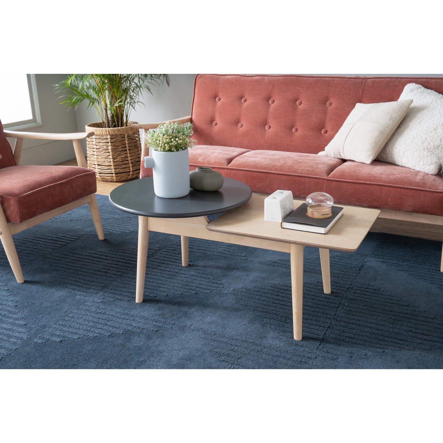 BAJA 3 Seater Sofa - White Wash Frame