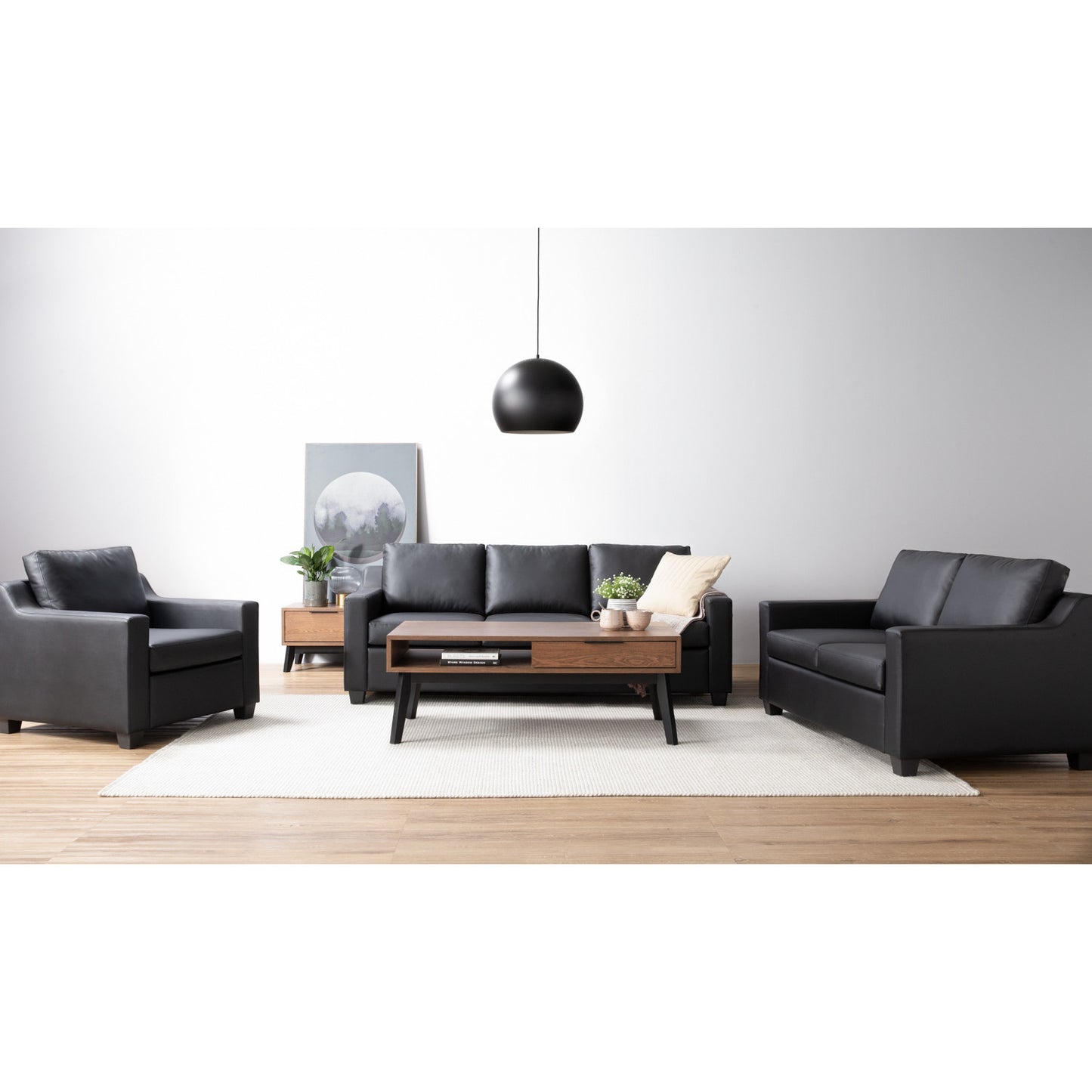 BALENO 3 Seater Sofa - Black