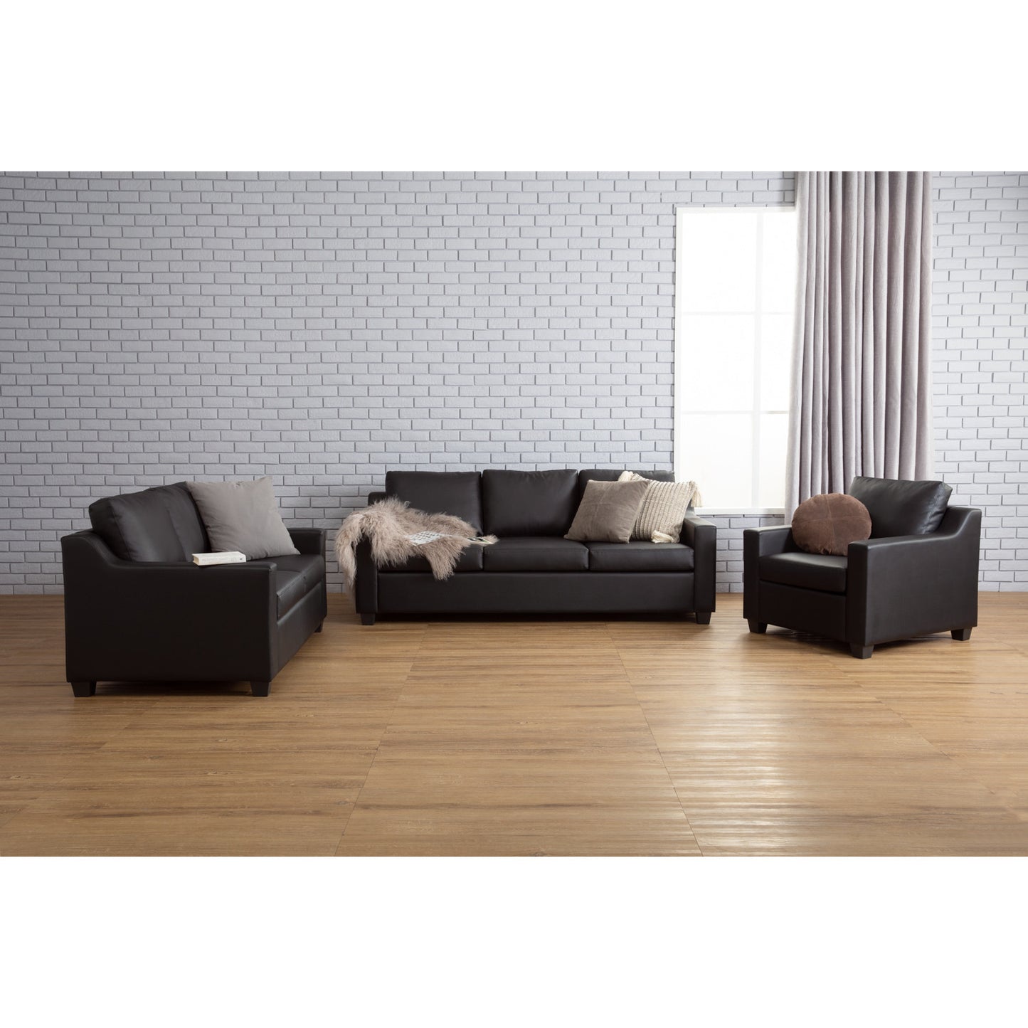 BALENO 3 Seater Sofa - Black