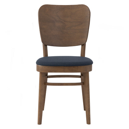 BEVERLY Dining Chair - Cocoa Frame, Navy Seat