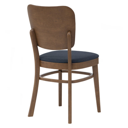BEVERLY Dining Chair - Cocoa Frame, Navy Seat