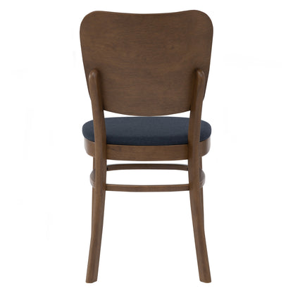 BEVERLY Dining Chair - Cocoa Frame, Navy Seat